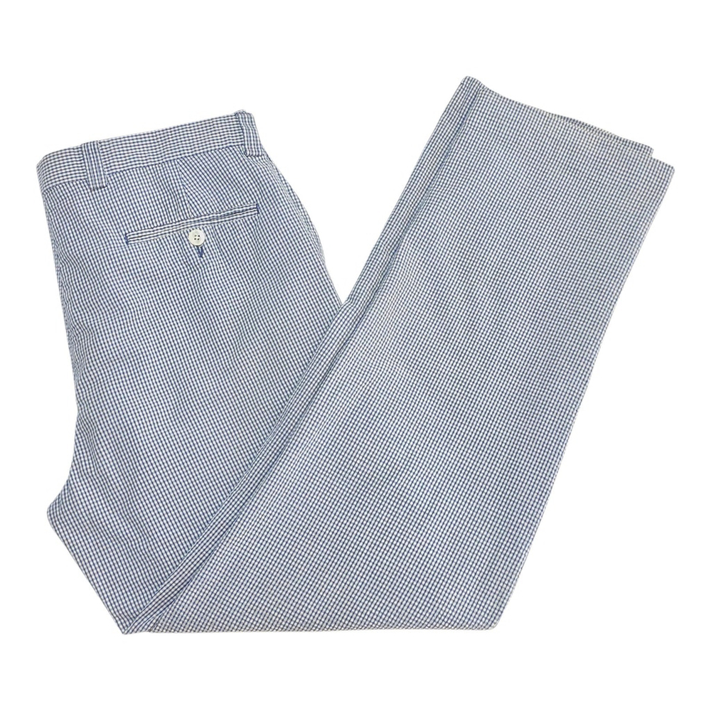 Ivy Heritage Ralph Lauren Pants Men 34x32 Blue Check Cotton Country Club Summer - Picture 4 of 14